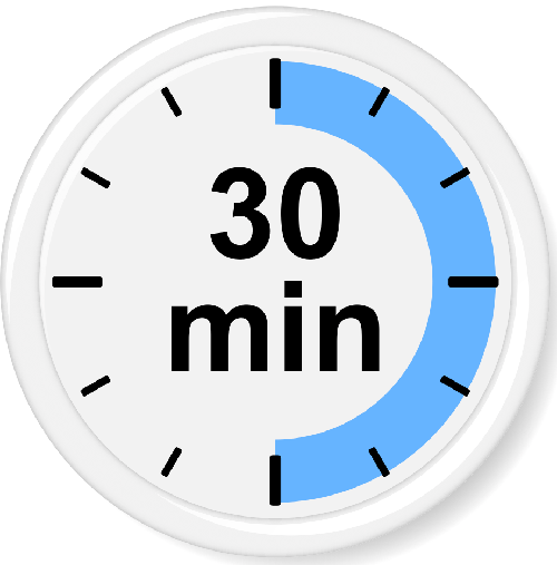 Watch the clock for 30 minutes